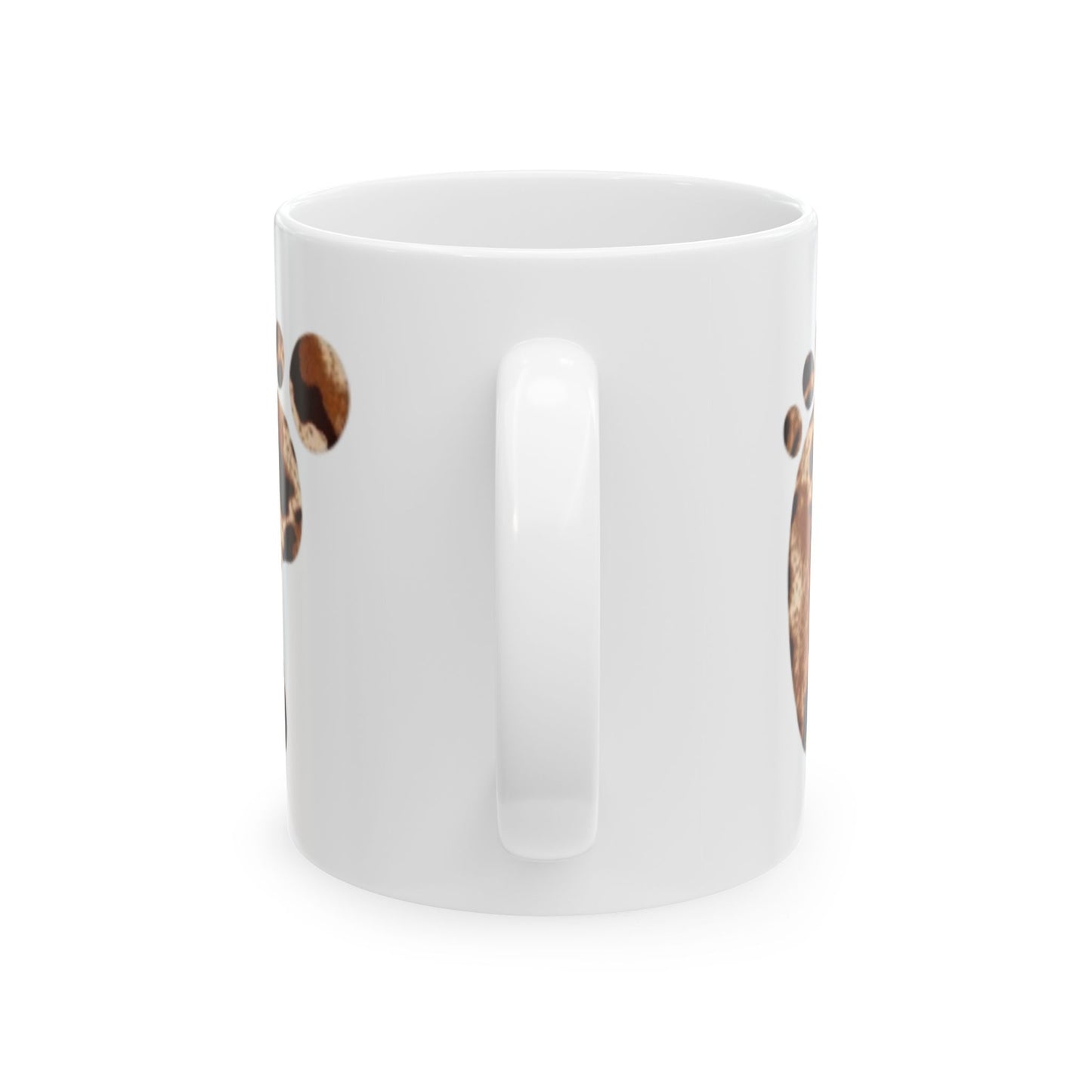 Bonita taza de cerámica con huellas de animales (325 ml y 433 ml), perfecta para amantes del café y los animales.