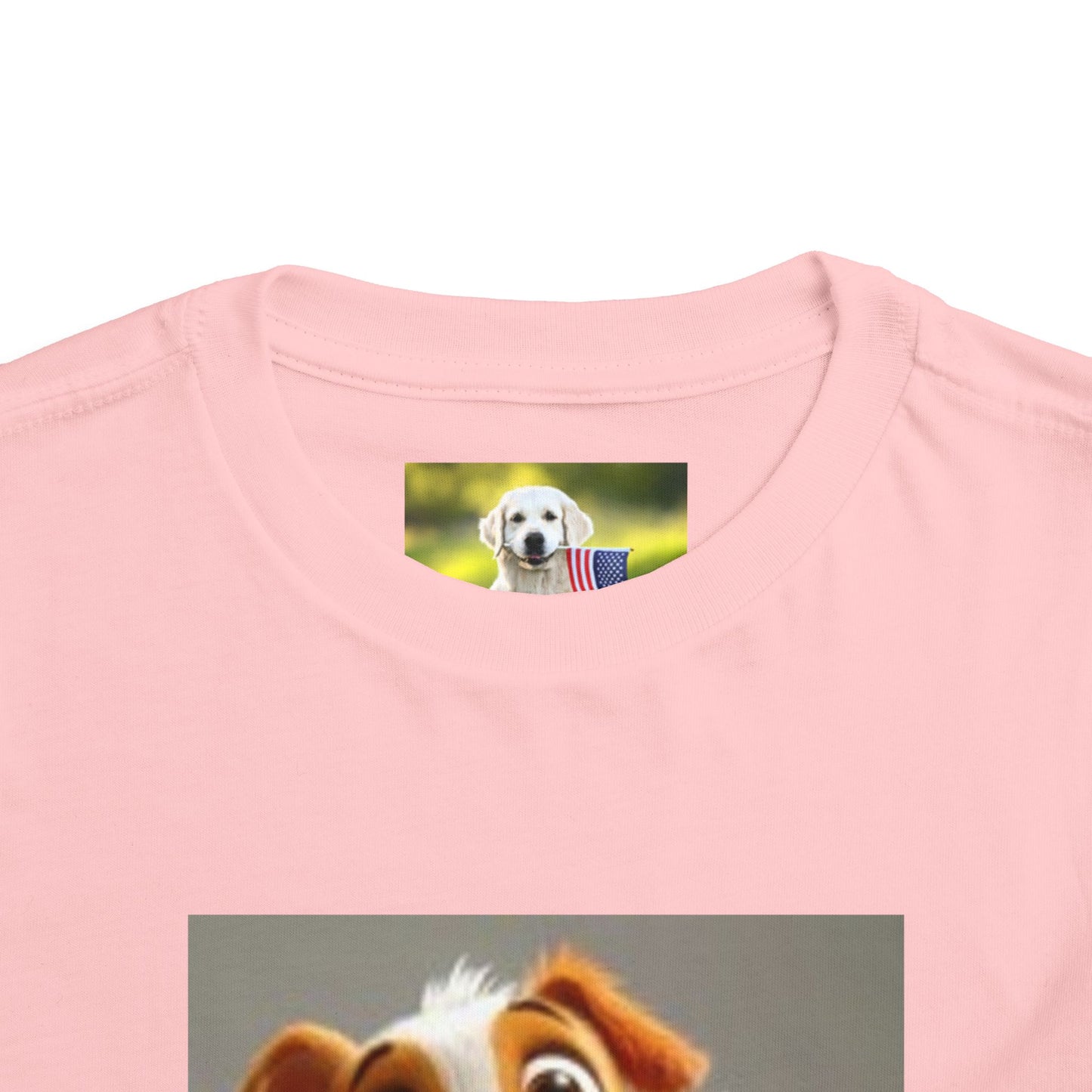 Cute Toddler Dog Jumping T-shirt & Heart, Adorable Kids T-Shirt, Pet Lover Gift, Animal Print Top, Birthday Outfit, Playwear for Toddlers