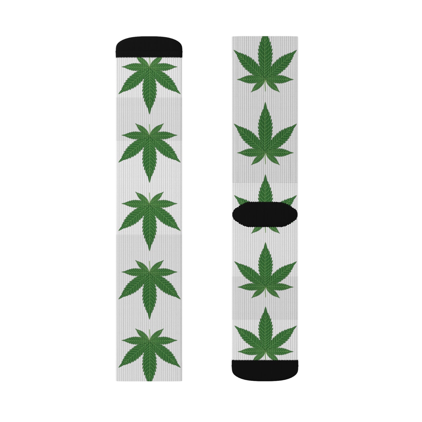 Chaussettes tendance à motif feuille de cannabis | Chaussures confortables à sublimation pour le quotidien 