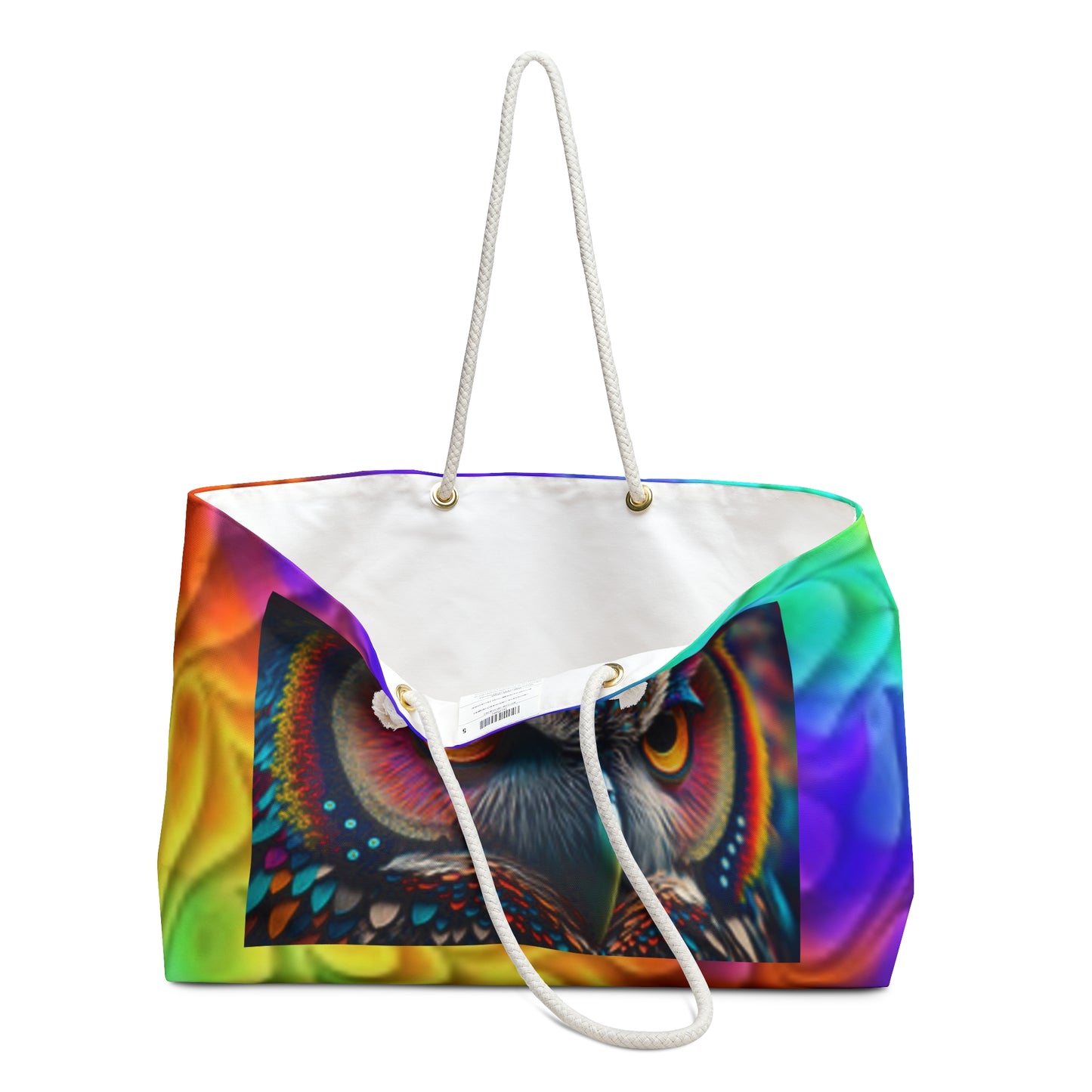 Bolsa de fin de semana de 24" x 14" con cara de búho