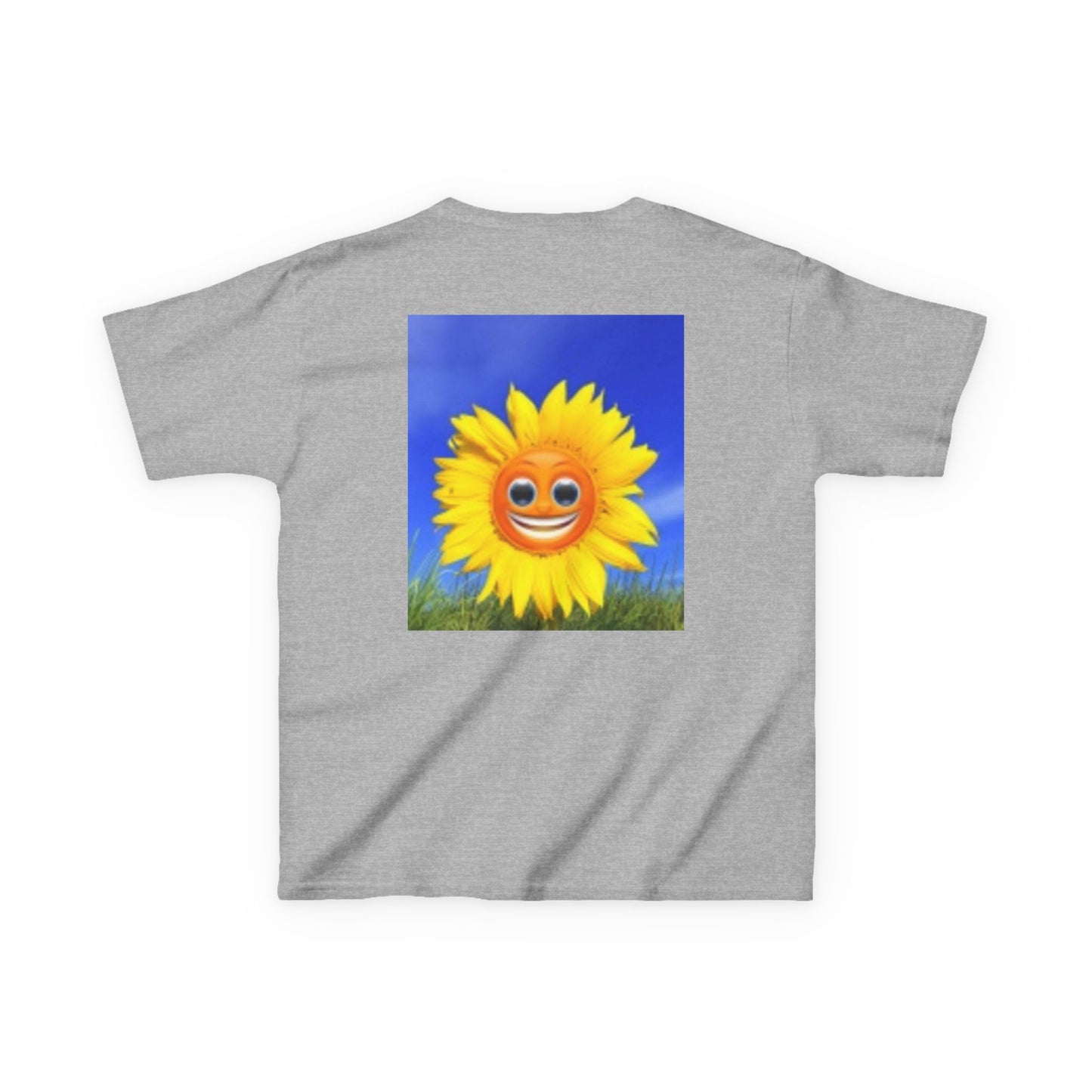Kids Emoji Happy Sun Black Cat T-shirt