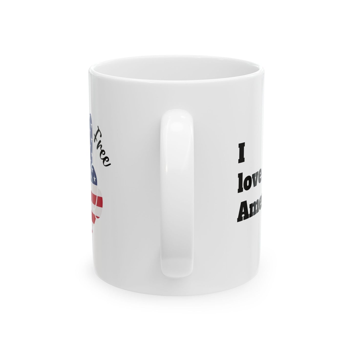 Tasse en céramique, 11 oz Président Donald J Trump J'aime l'Amérique