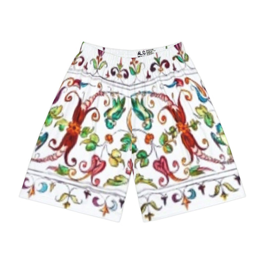 Men's Colorful Floral Sports Shorts - Comfortable Activewear for Summer