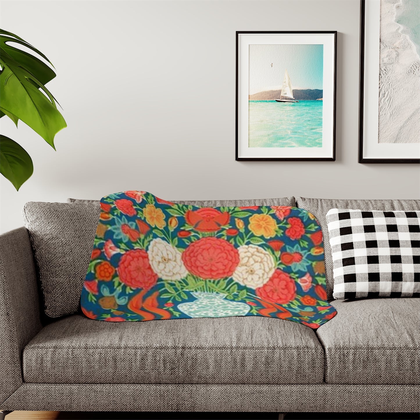 Couverture Sherpa, deux couleurs vibrantes Boutique of Flowers