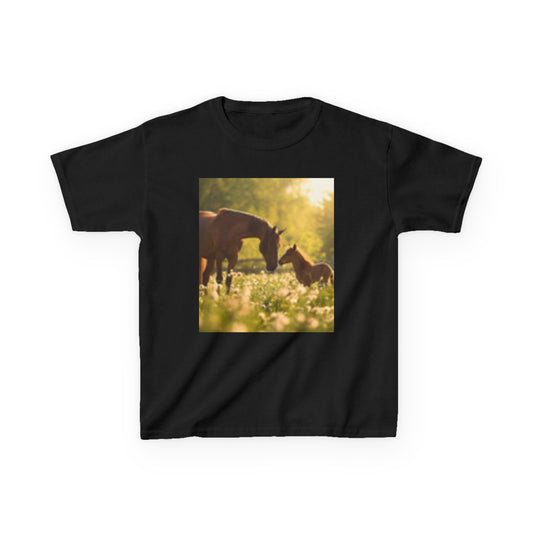 T-shirt pour enfants amoureux des chevaux – Photographies de nature adorables pour jeunes cavaliers 