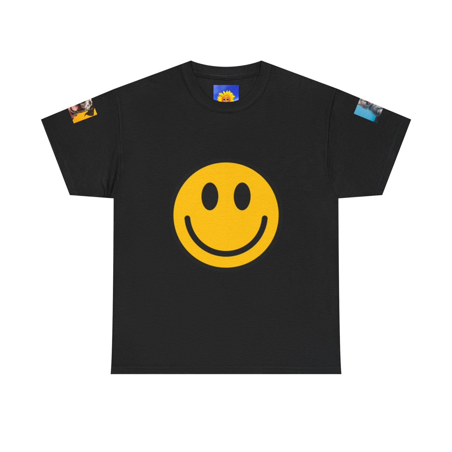 Smiley Face Unisex Heavy Cotton Tee - Cheerful Graphic T-Shirt for Casual Wear