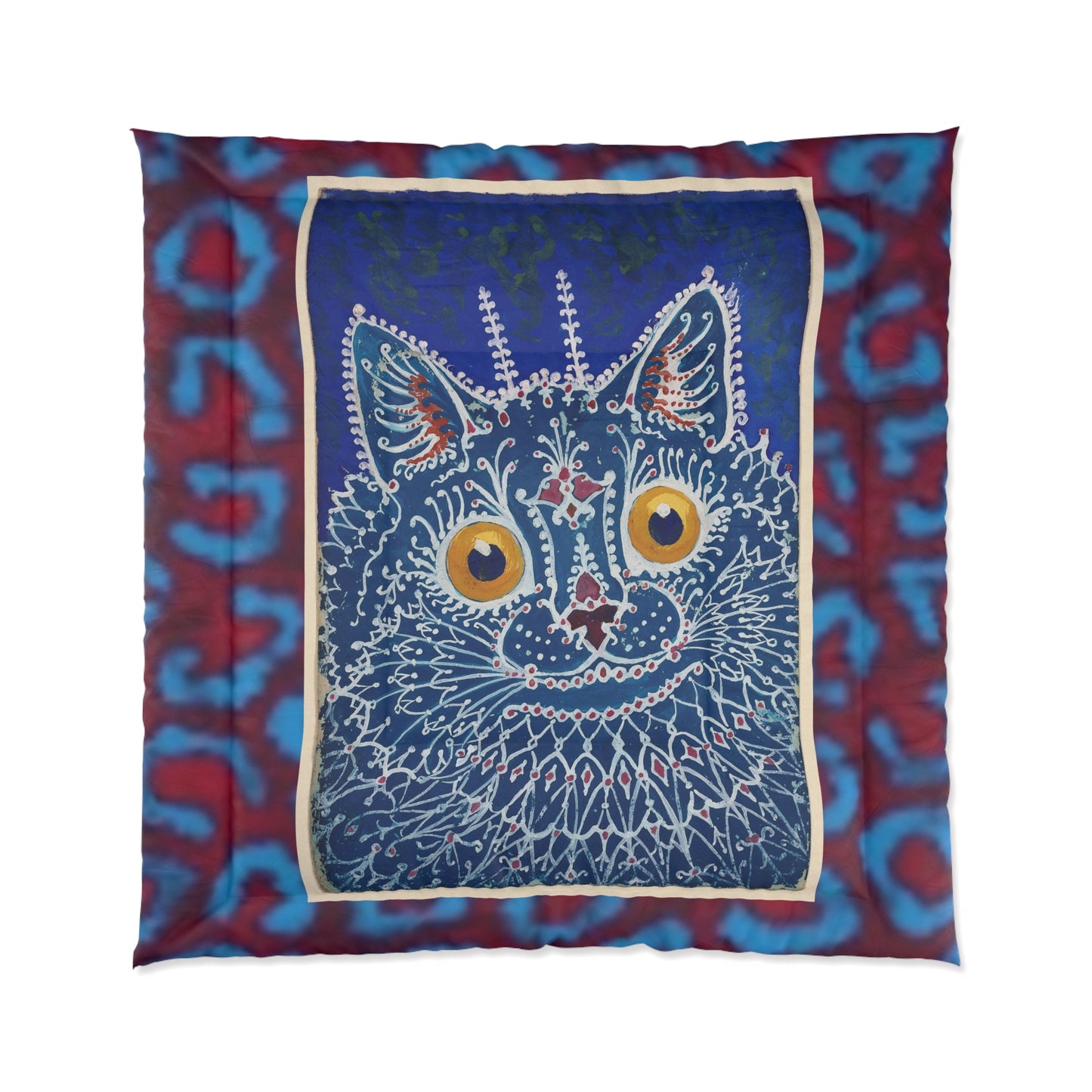 Whimsical Cat Comforter - Cozy Colorful Bedding for Cat Lovers