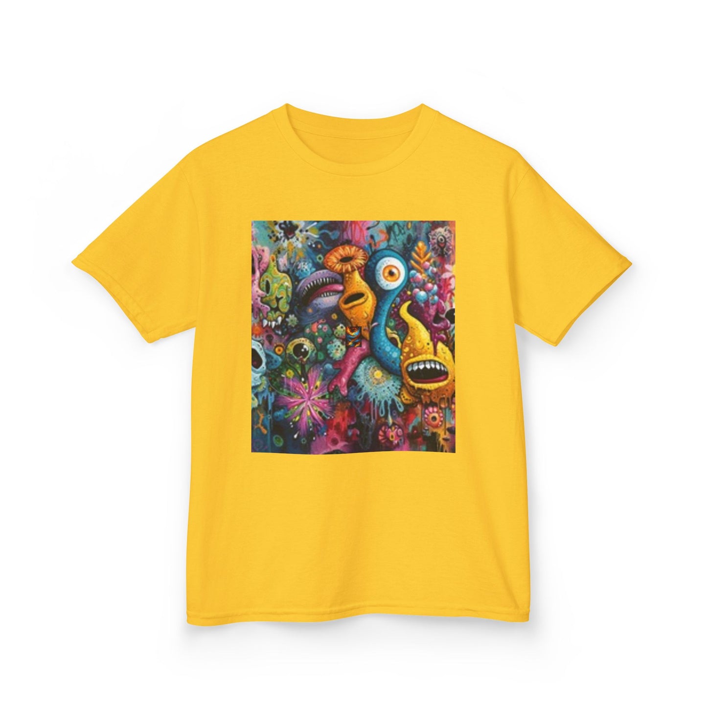 T-shirt enfant dynamique avec motif coloré - Design unique devant et derrière 