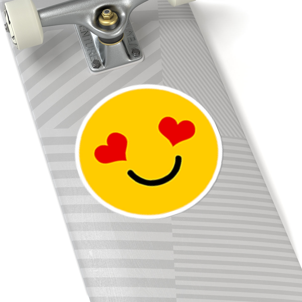 Cheerful Yellow Happy Face with Heart Eyes Stickers | Kiss-Cut Stickers for Laptops, Scrapbooking, Gift Decor, Party Favors, Kids' Crafts