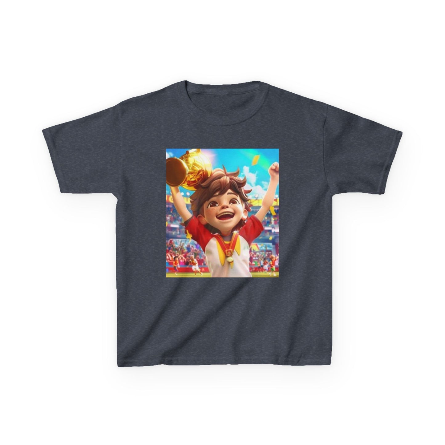 Camiseta Infantil Niño Ganó Trofeo ¡Muy Feliz!