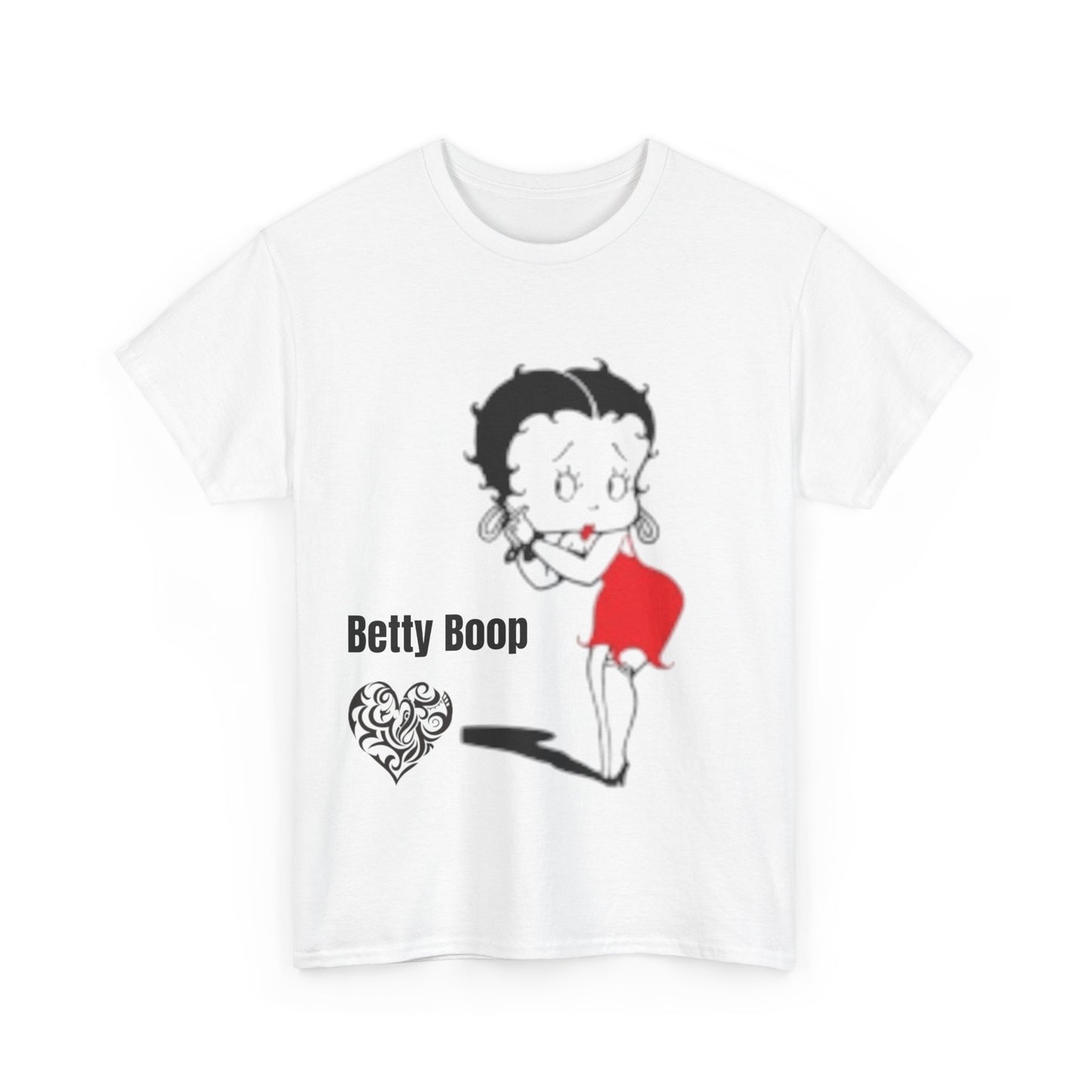 Betty Boop Vintage Unisex Heavy Cotton T-shirt, Retro T-Shirt, Gift for Her, Cartoon Fan Apparel, Cute Casual Wear