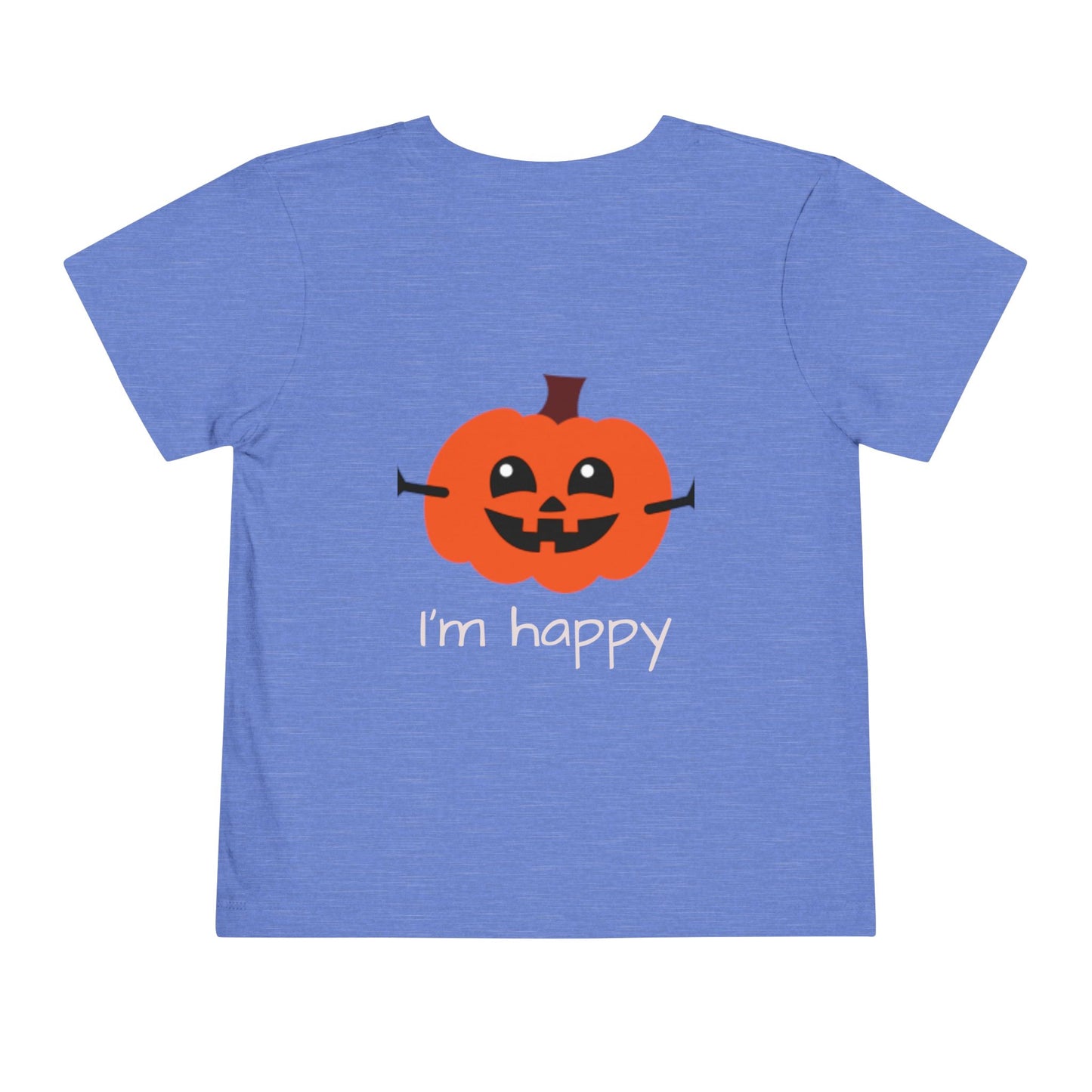 Colorful Pumpkin I'm happy Toddler Short Sleeve T-shirt Fun T-shirt for Halloween!