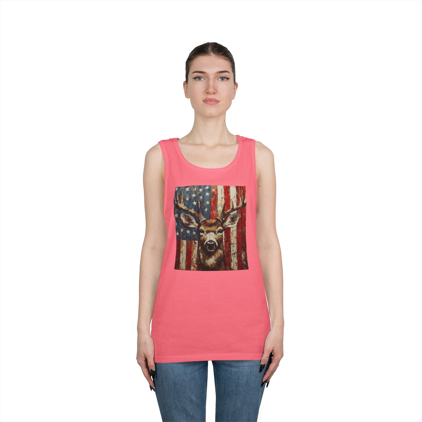 Patriotic Wildlife Tank Top, Americana Unisex Shirt, Fourth of July Apparel, Vintage Deer and Eagle Design, Summer Casual Wear, Gifts [...]