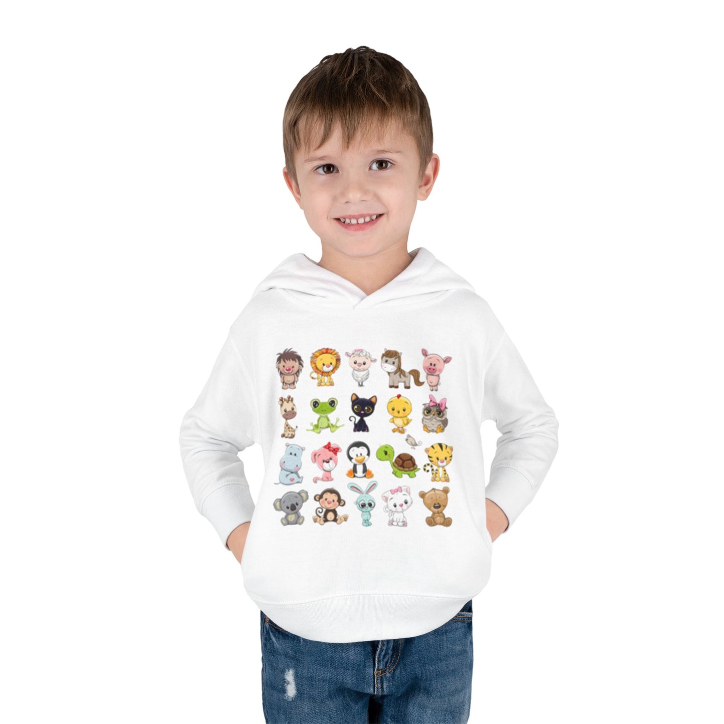 Sudadera con capucha de polar con estampado animal adorable para niños pequeños | Sudadera infantil bonita 