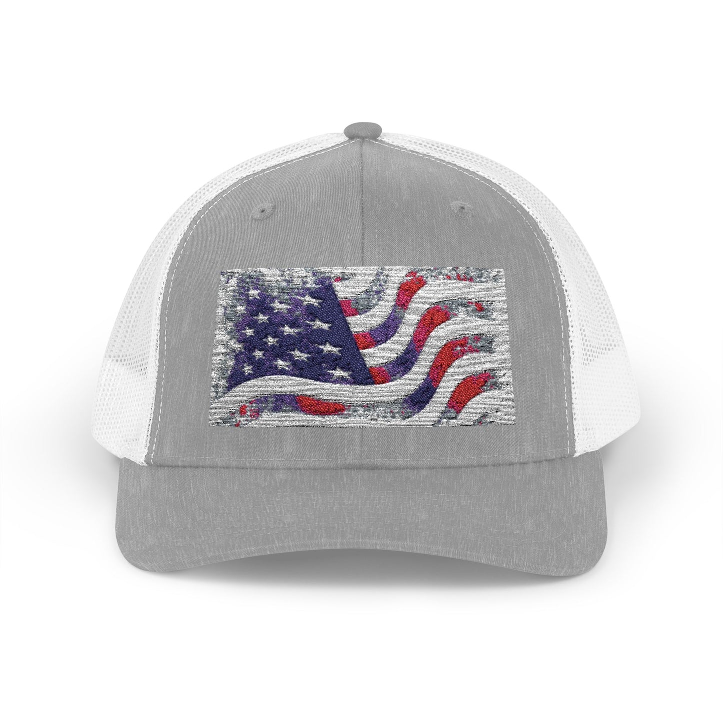 Gorra de camionero patriótica con diseño de bandera estadounidense 