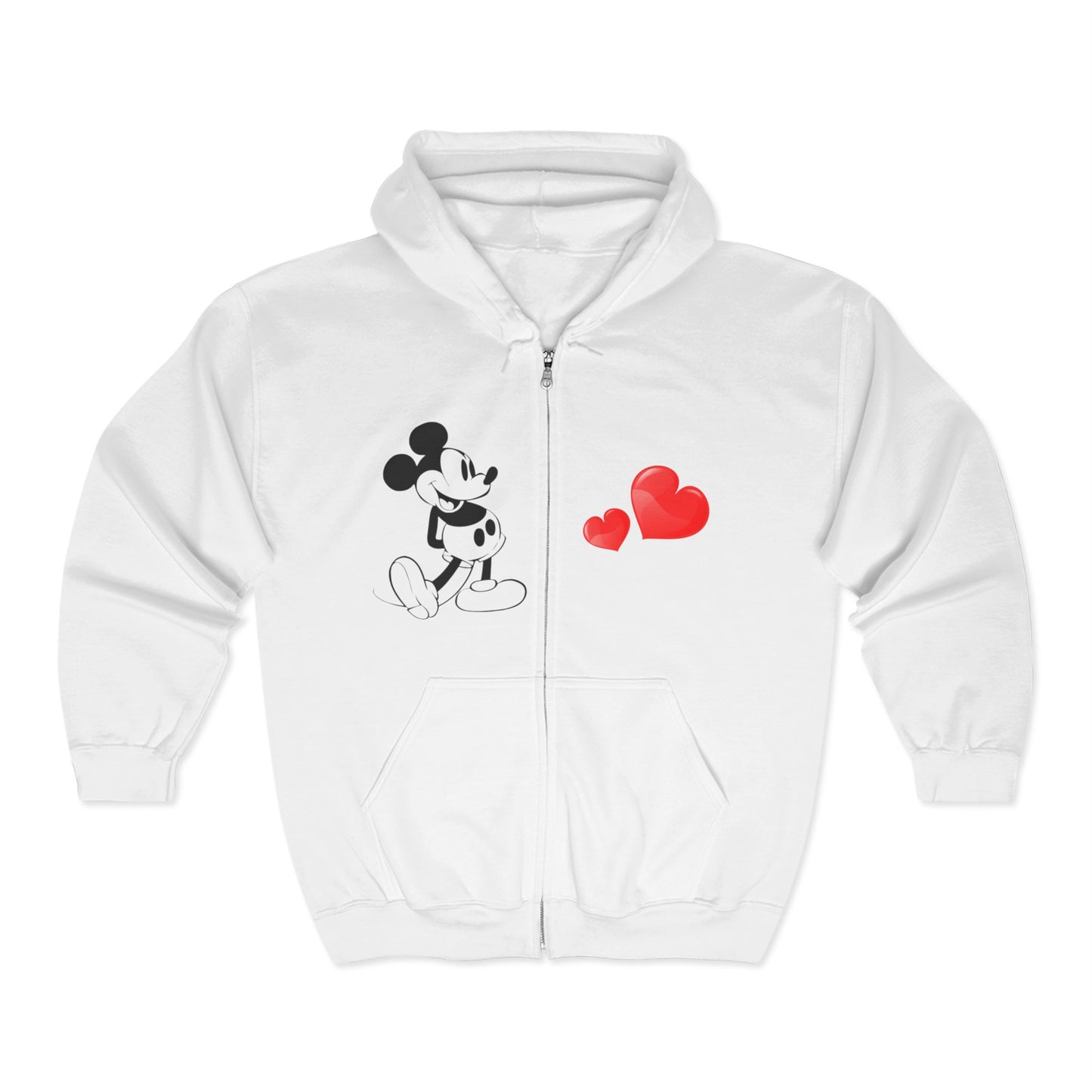 Vintage Mickey Mouse Full Zip Hooded Sweatshirt