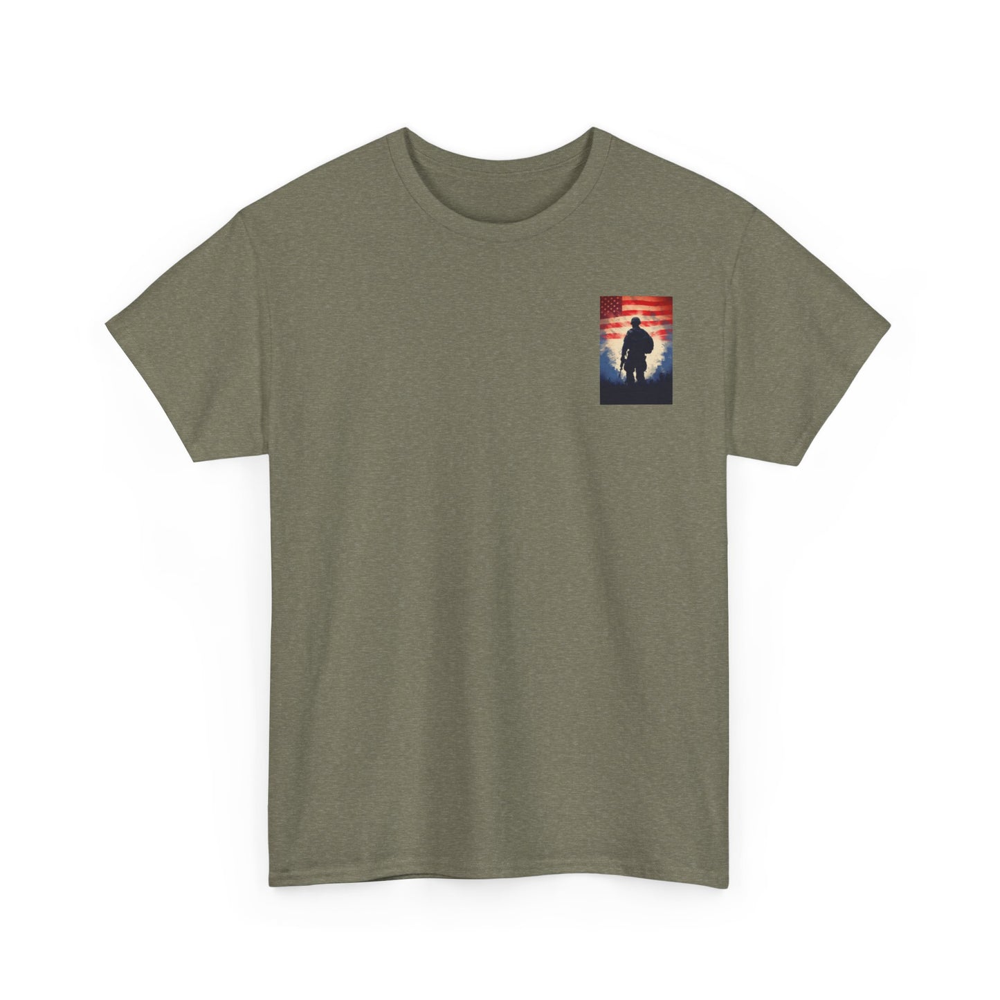 T-shirt USA Flag Military Man with Gun