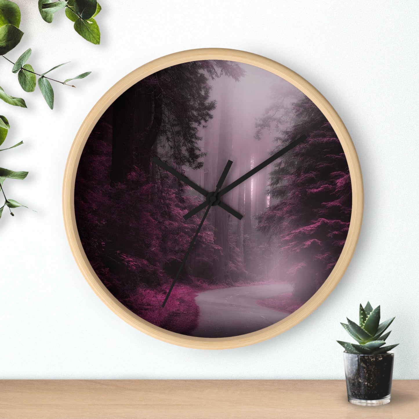 Wall Clock Purple Wilderness So Beautiful