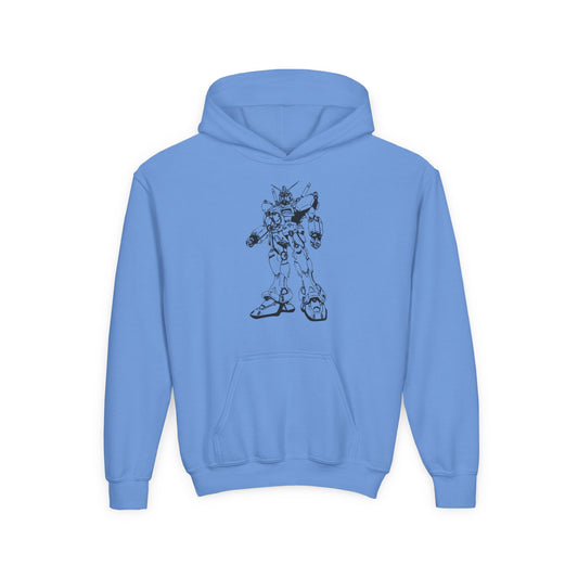 Cool Robot Youth Heavy Blend Hoodie - Unique Graphic Sweatshirt for Kids