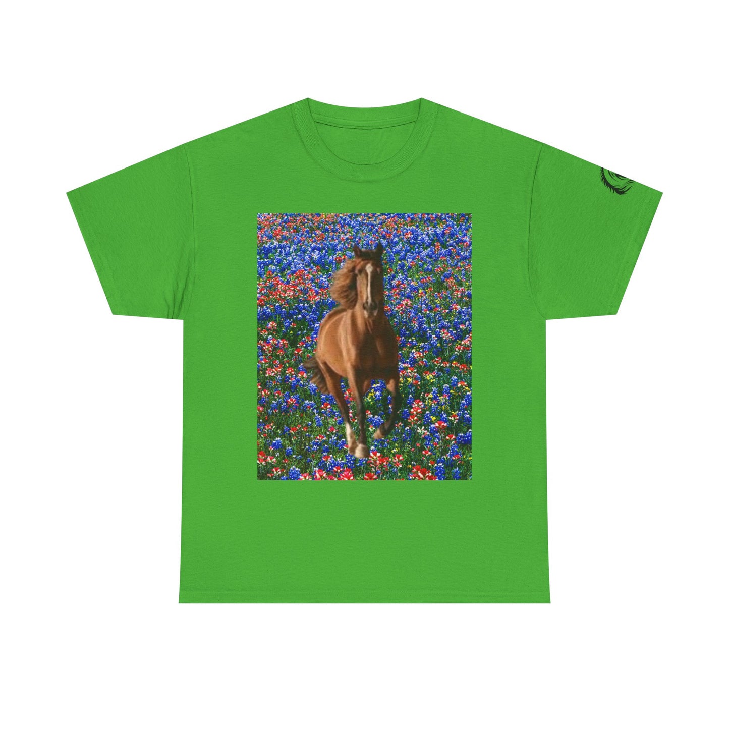 Camiseta unisex de algodón grueso Wild Horse Spirit: camiseta gráfica inspirada en la naturaleza