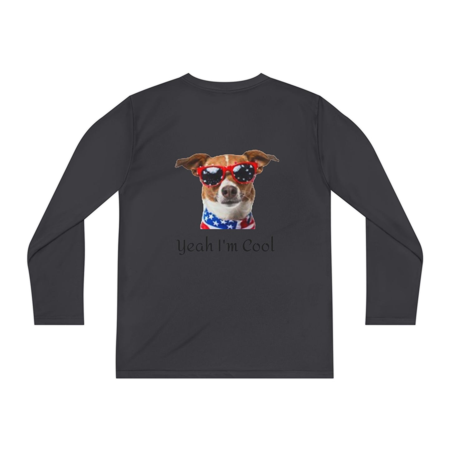 Youth Long Sleeve Tee - Patriotic Eagle & Fun Dog Design, USA Flag Apparel for Independence Day, Gifts for Kids, Casual Wear, Cool Tee