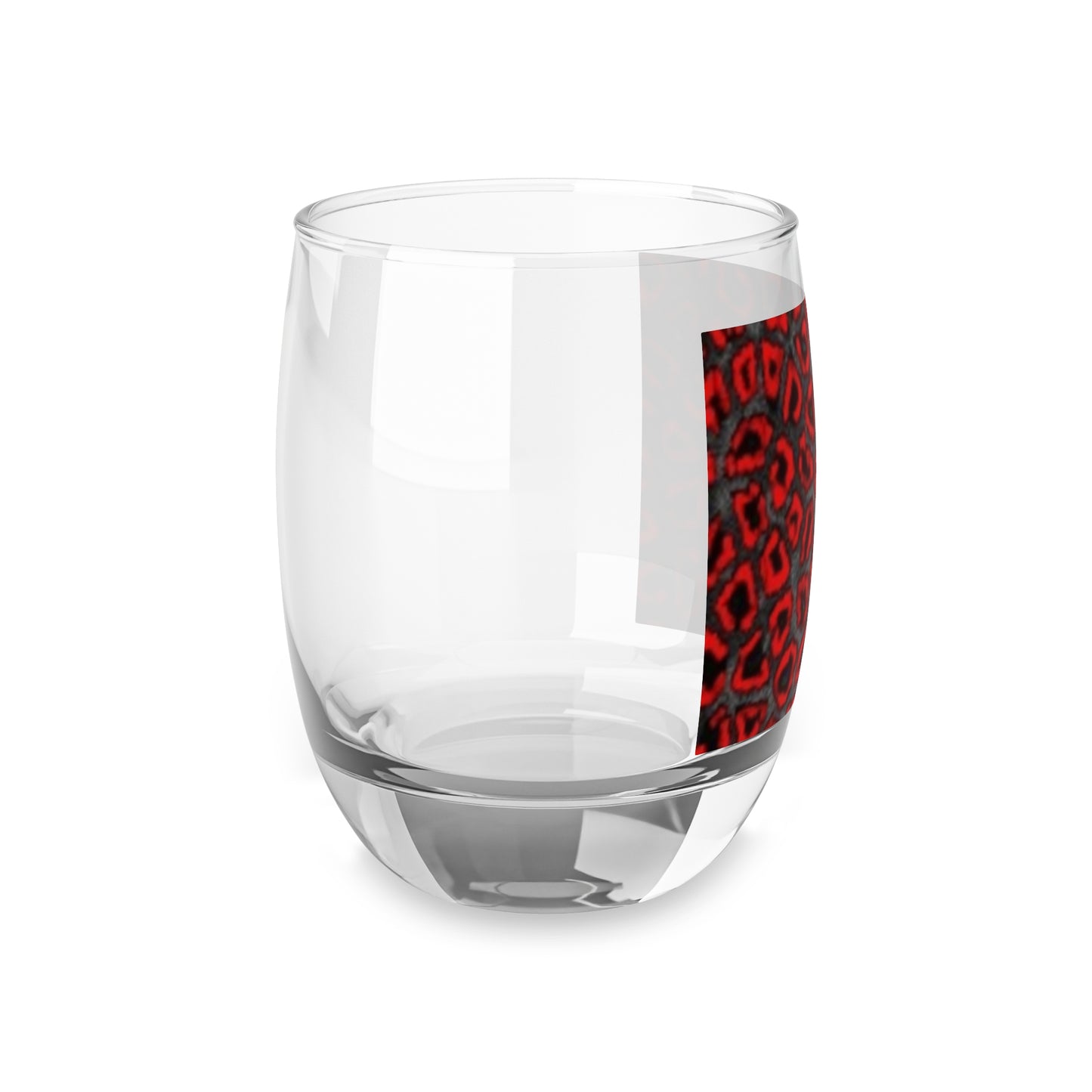 Wild Red Leopard Print Whiskey Glass - Perfect Gift for Whiskey Lovers and Animal Print Enthusiasts