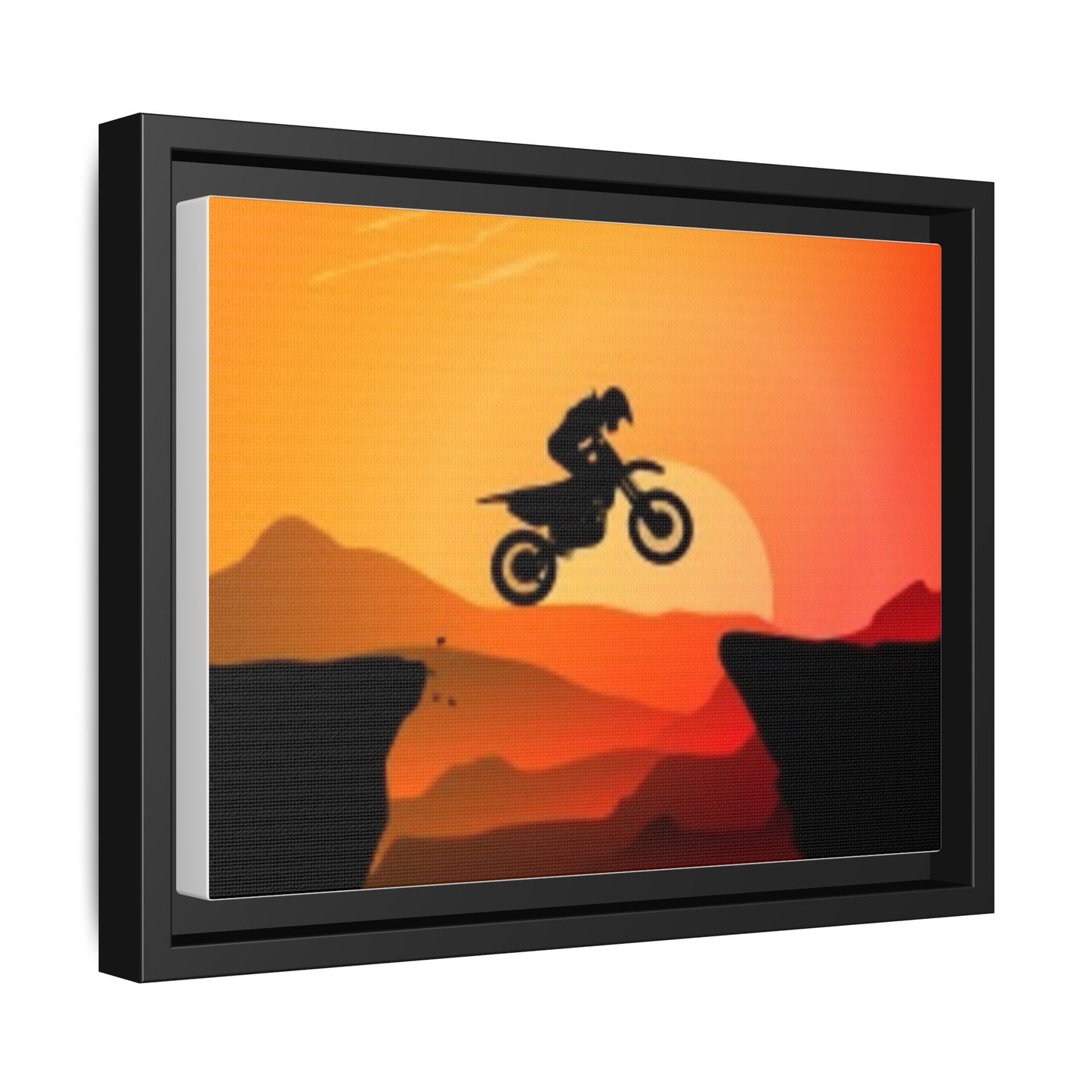 Mountain Biker Sunset Canvas Art, Motivational Wall Decor, Framed Bicycle Print, Adventure Lover Gift, Home Office Artwork, Sports [...]