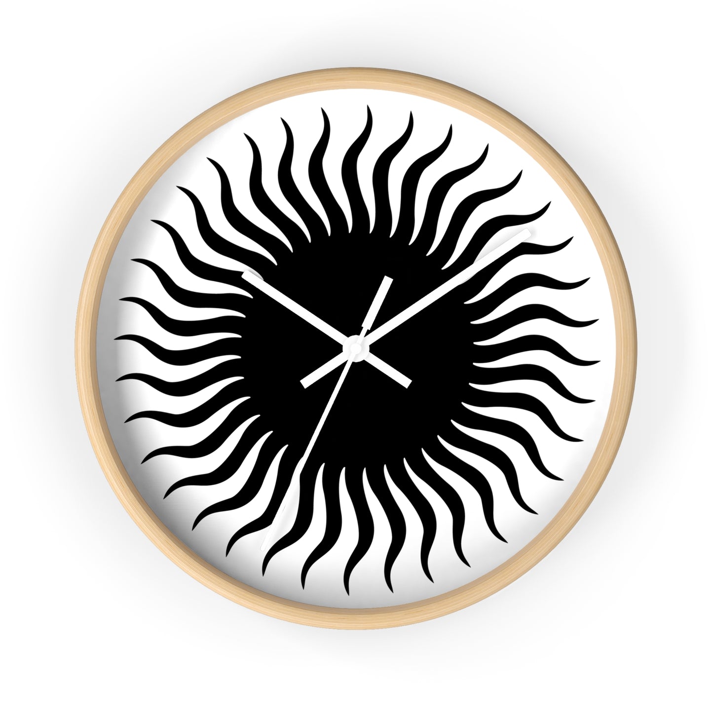 Wall Clock Black Sun