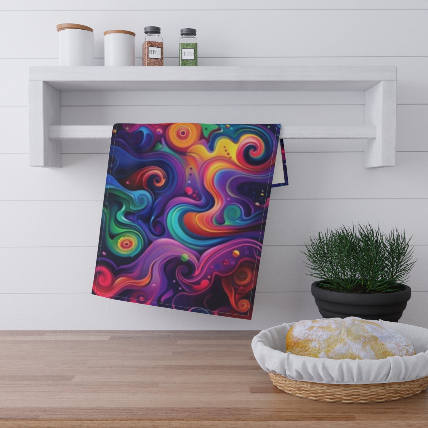 Colorful Abstract Art Tea Towels - Vibrant Kitchen Decor