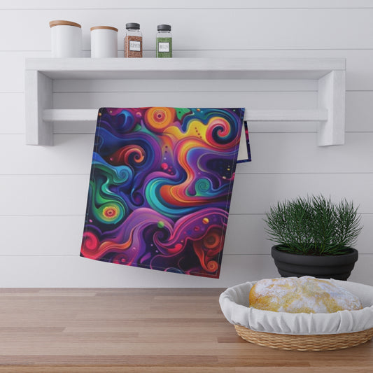 Colorful Abstract Art Tea Towels - Vibrant Kitchen Decor