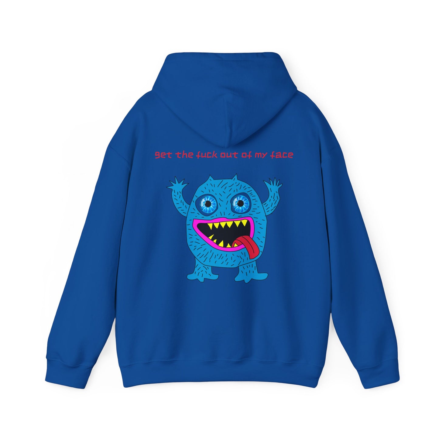 Playful Monster Sweatshirt with Bold Text, Funny Hoodie for Adults, Gift for Creative Souls, Unique Sweatshirt for Everyday Wear