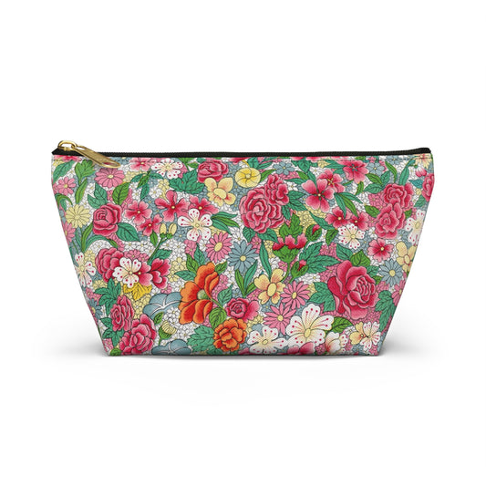 Accessory Pouch Beautiful Flowers Great for Traveling to Japan