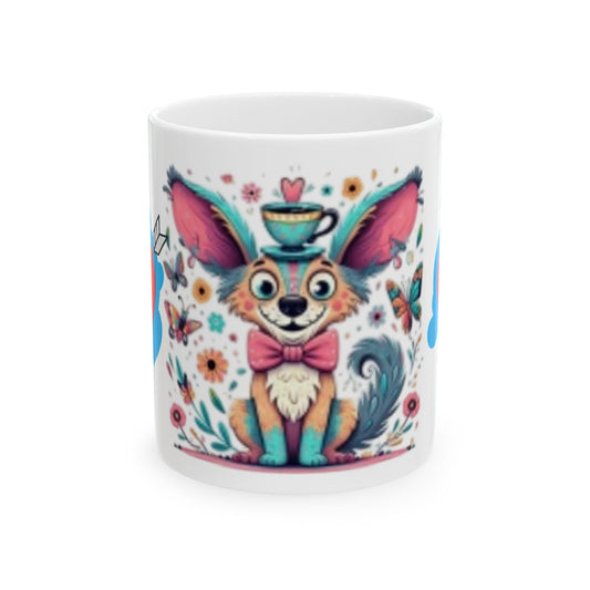 Whimsical Animal Mug Set, Cute Dog Coffee Cup, Gift for Pet Lovers, Valentine’s Day Mug, Fun Kitchen Decor, Colorful Ceramic Cups