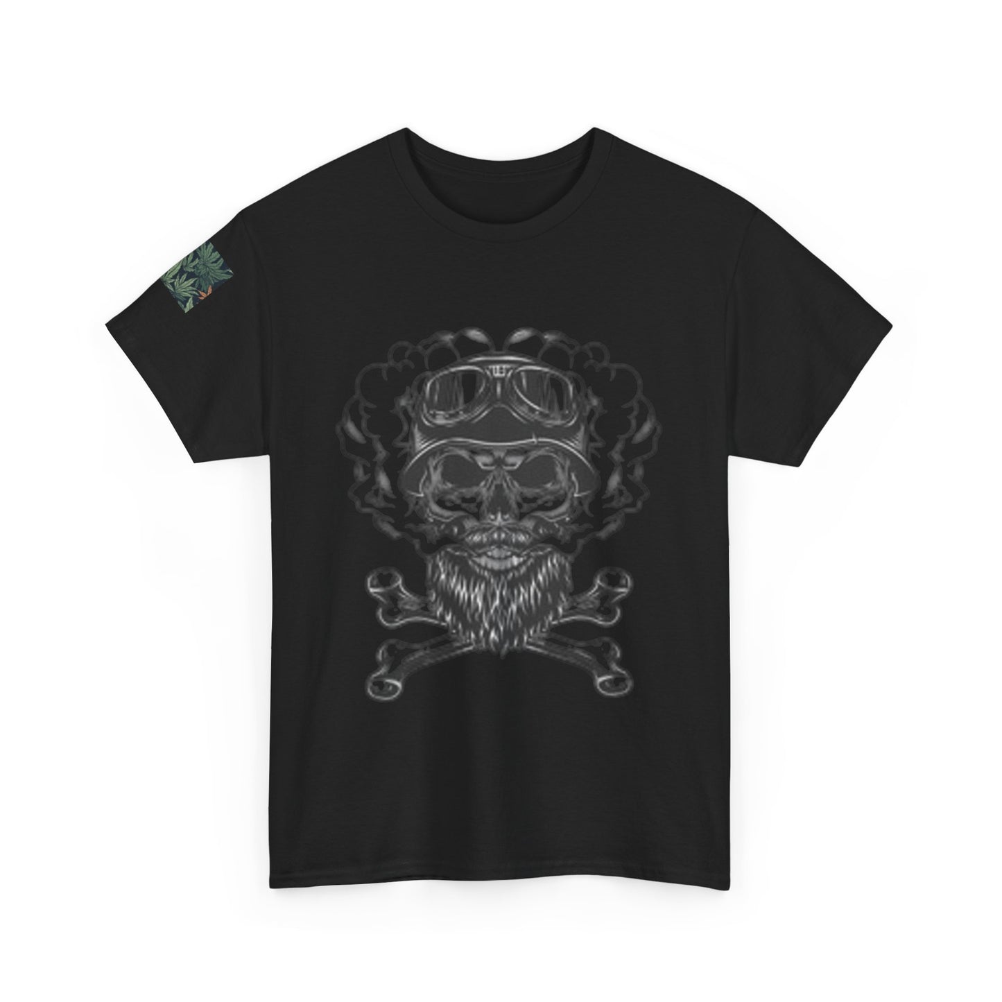 Skull & Marijuana T-shirt, Unisex Tees for Cannabis Lovers, Gift for Smokers, Halloween Costume, Streetwear Fashion