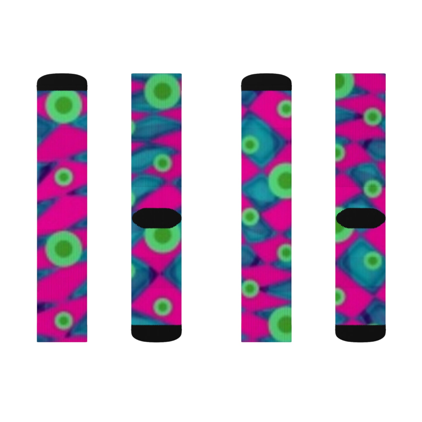 Vibrant Patterned Socks, Colorful Cool Socks for Everyday Wear, Unique Gift Ideas for Birthdays & Holidays, Sublimation Socks