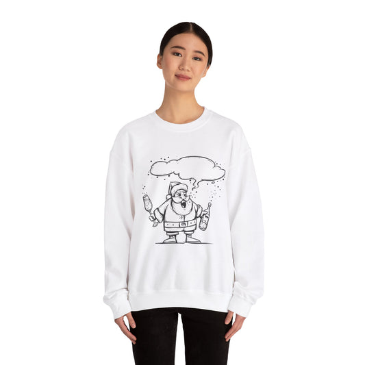 Sweatshirt Santa Claus Drinking Wine