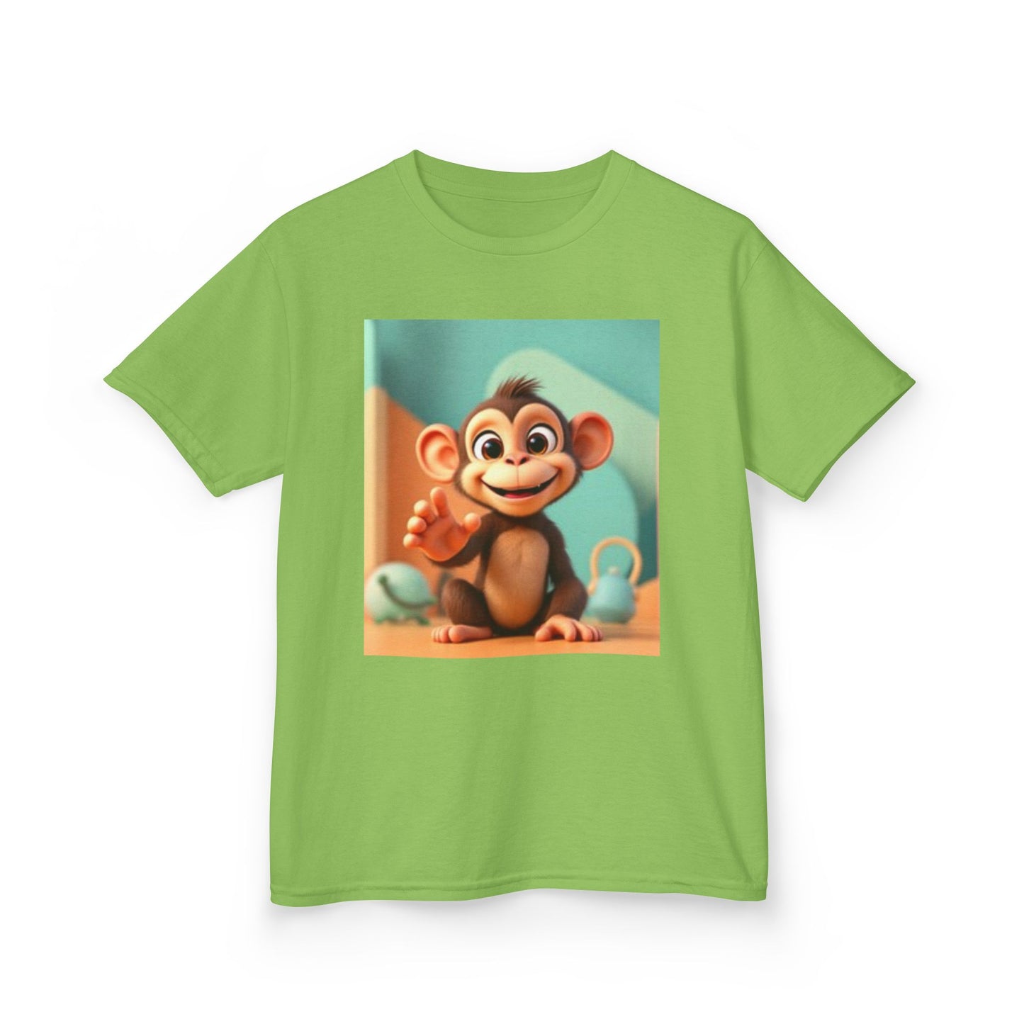 Kids Fun Monkey & Colorful Heart Heavy Cotton™ Tee