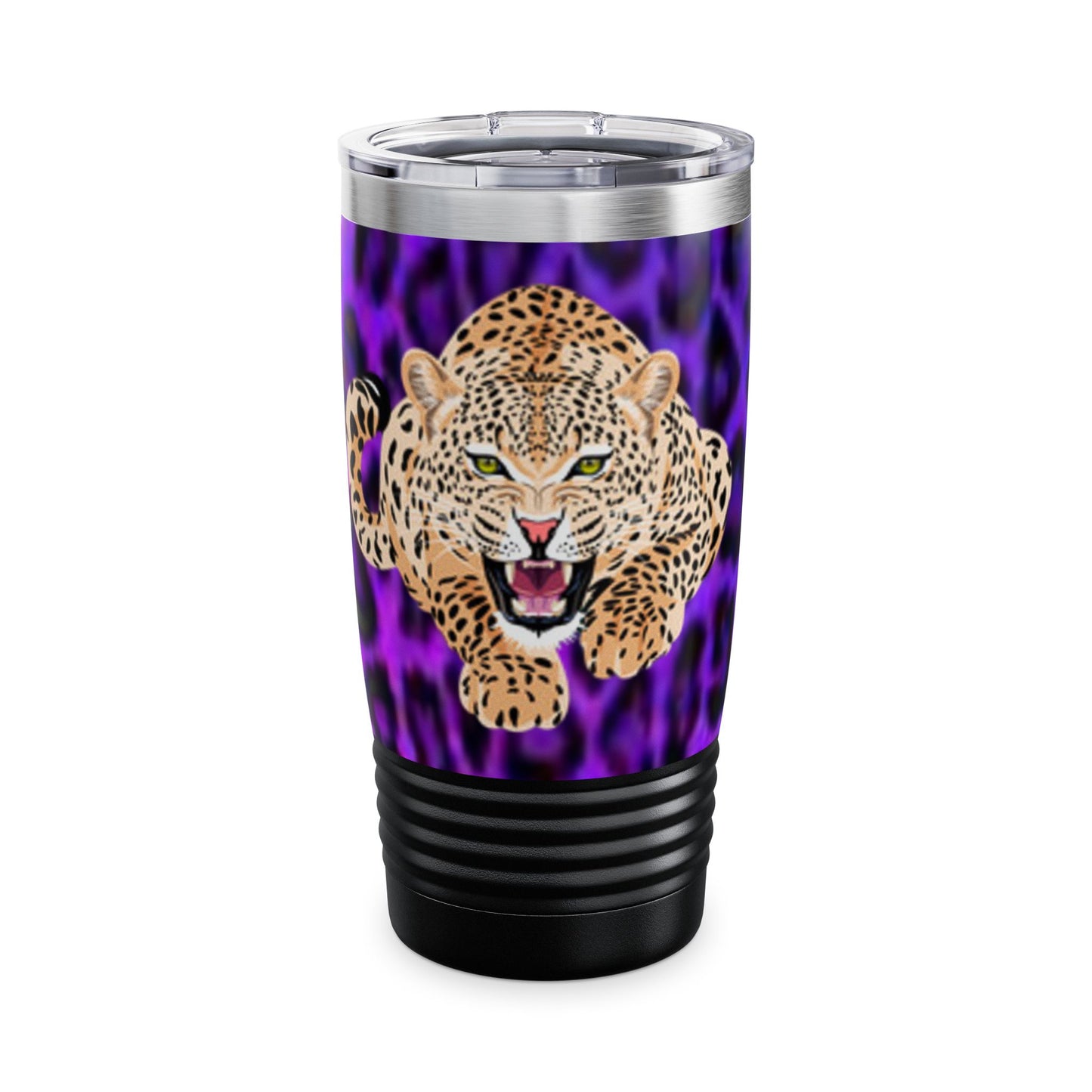Fierce Leopard Print 20oz Ringneck Tumbler - Stylish Travel Mug for Wild Spirit