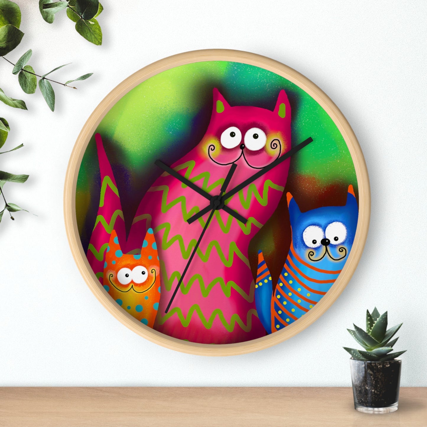 Wall clock Cat Lovers