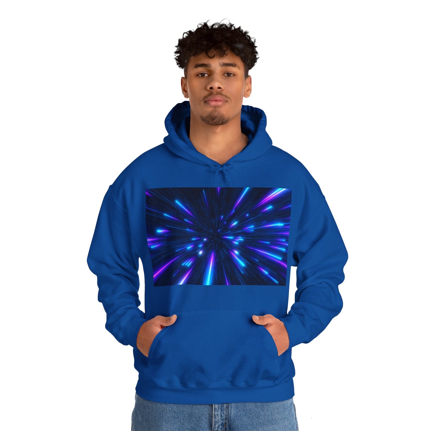 Sudadera con capucha azul