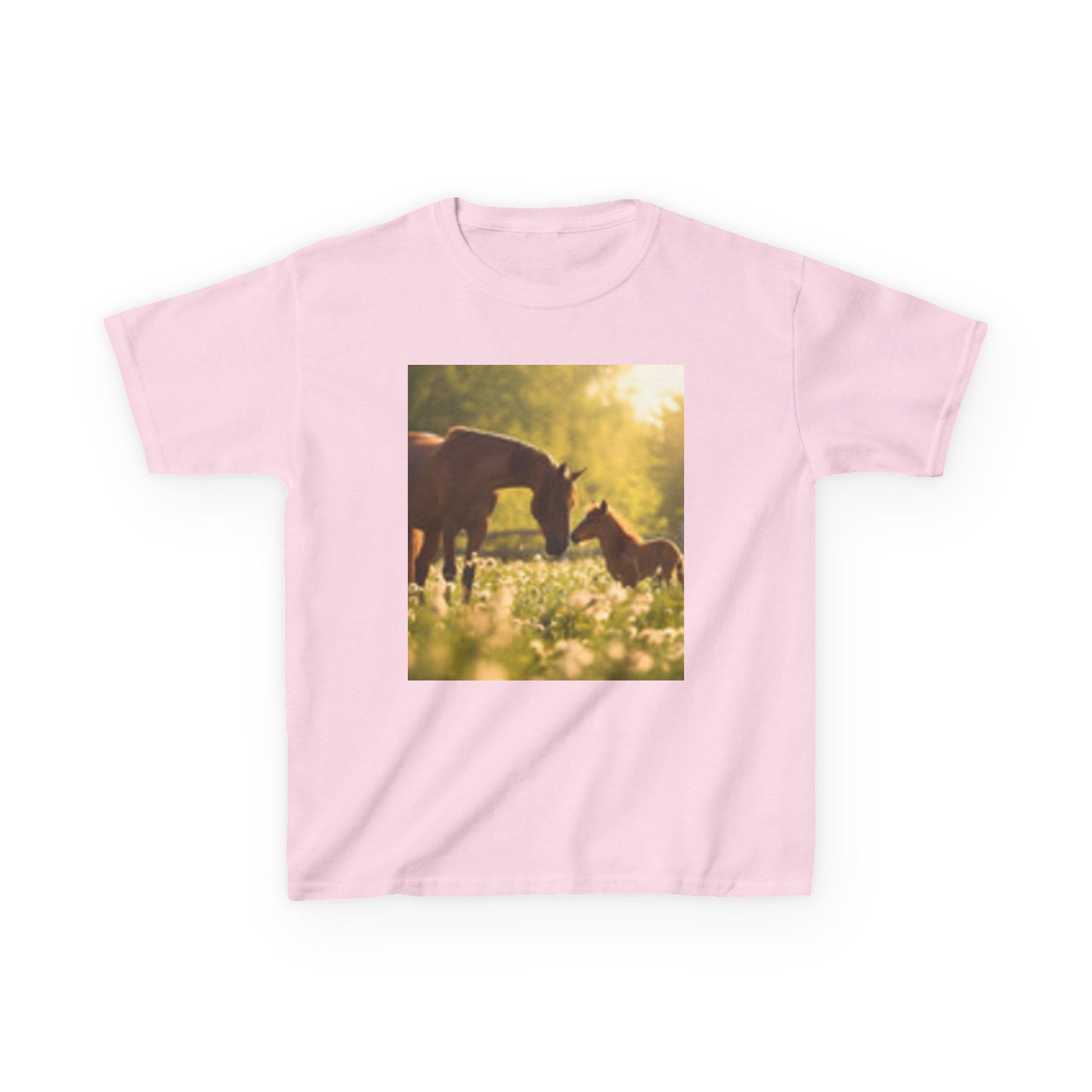 Kids Horse Lover Tee - Adorable Nature Photography for Young Equestrians