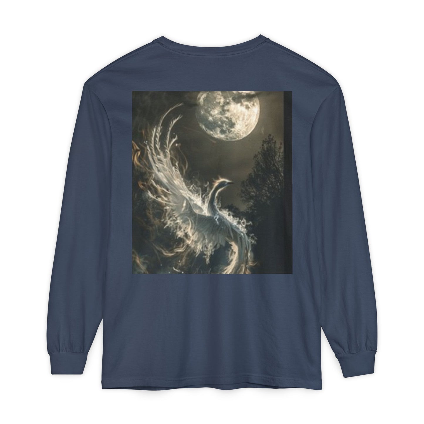 T-shirt mystique à manches longues | Motif magicien céleste et phénix 