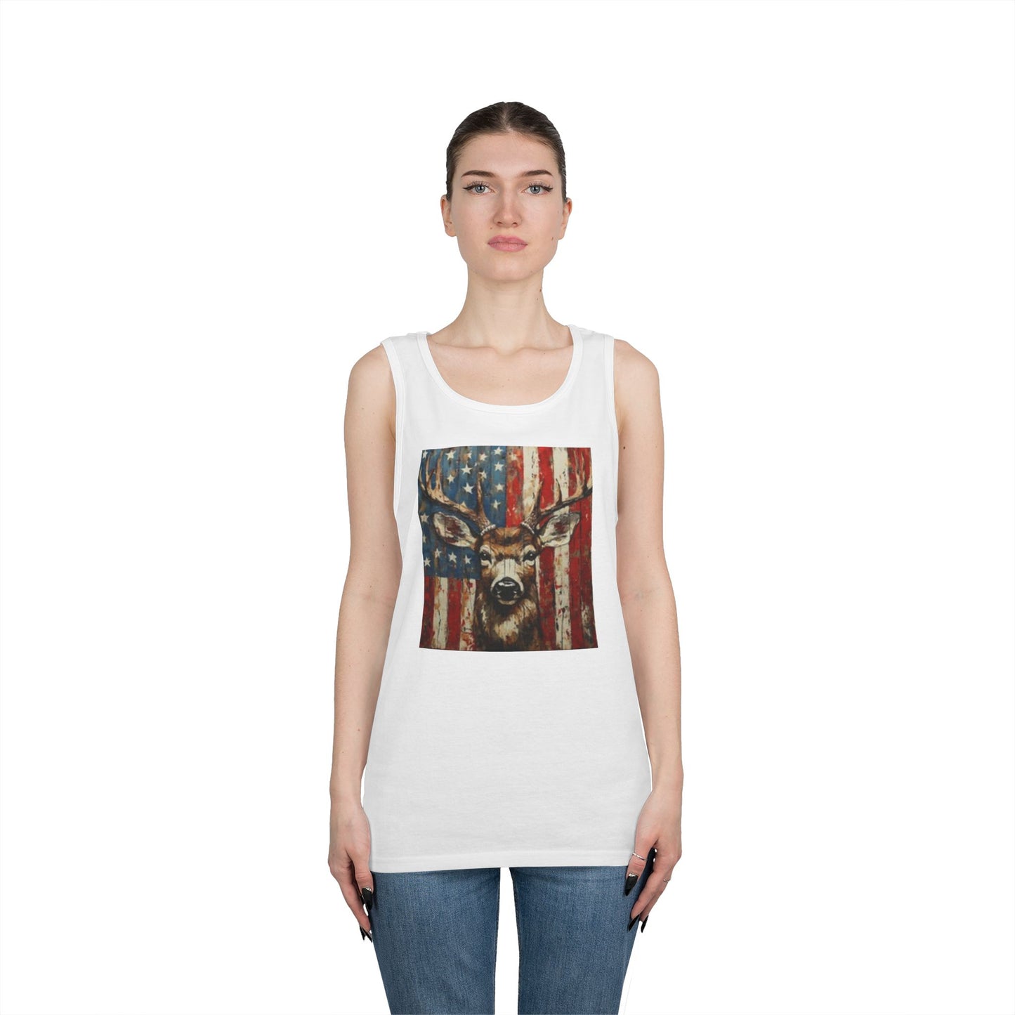 Patriotic Wildlife Tank Top, Americana Unisex Shirt, Fourth of July Apparel, Vintage Deer and Eagle Design, Summer Casual Wear, Gifts [...]