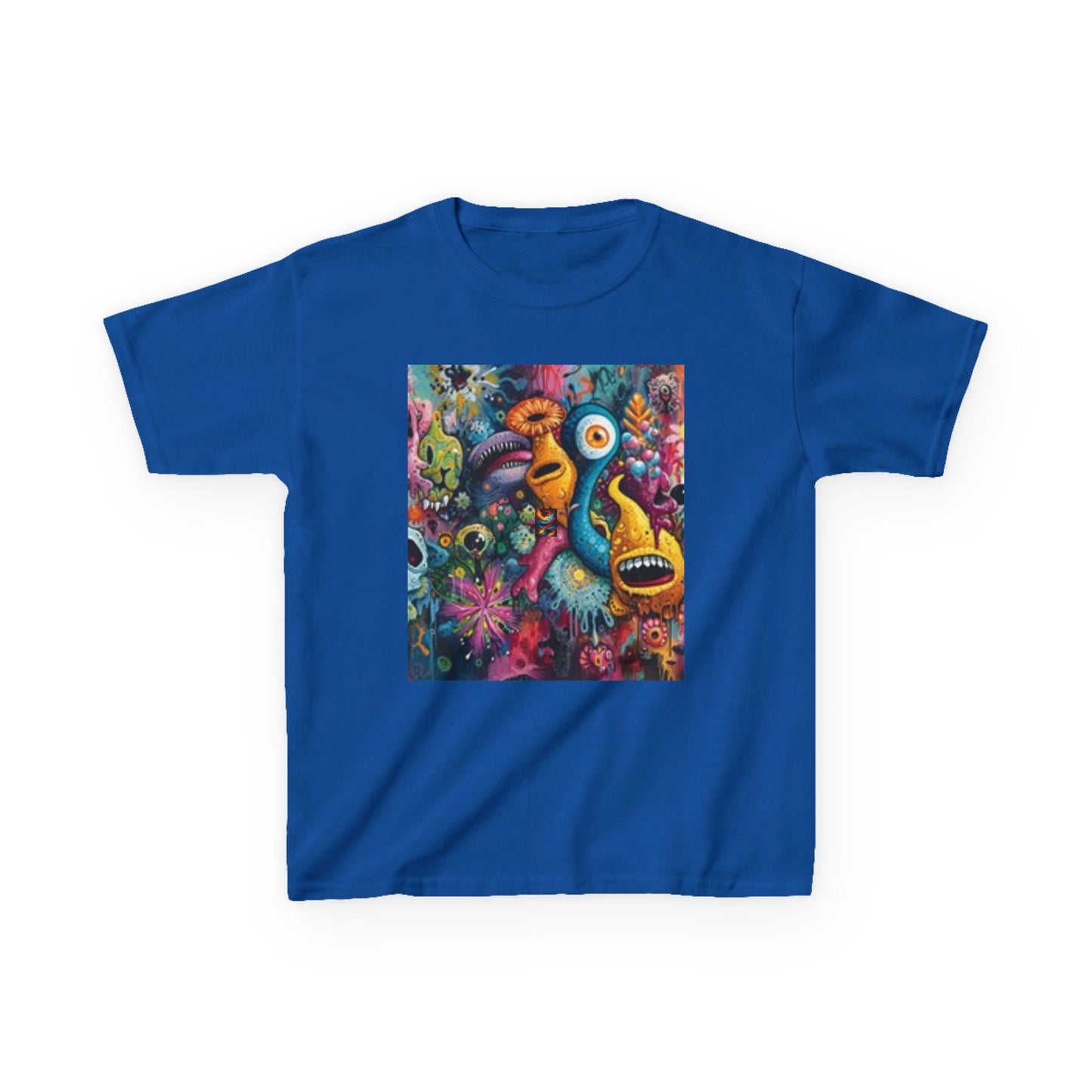 T-shirt enfant dynamique avec motif coloré - Design unique devant et derrière 