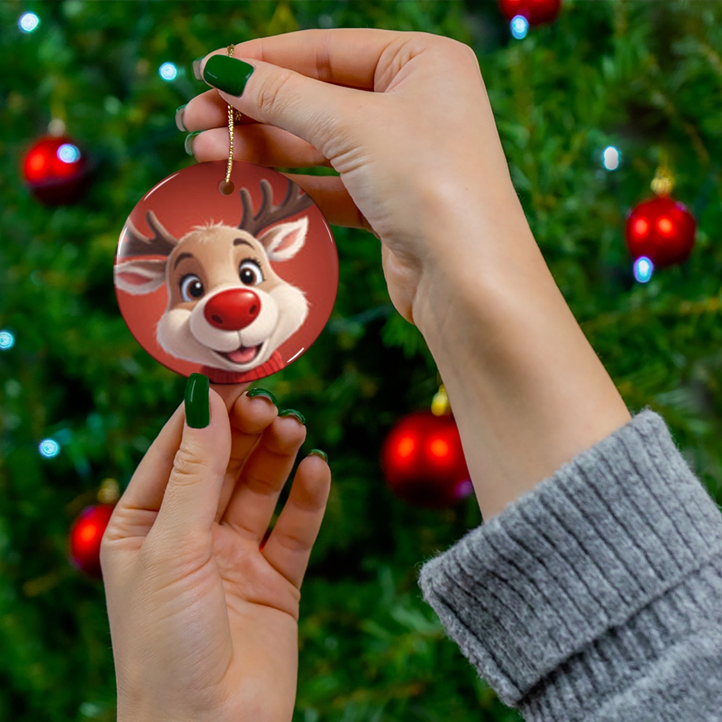 Adorno de cerámica, 4 formas 