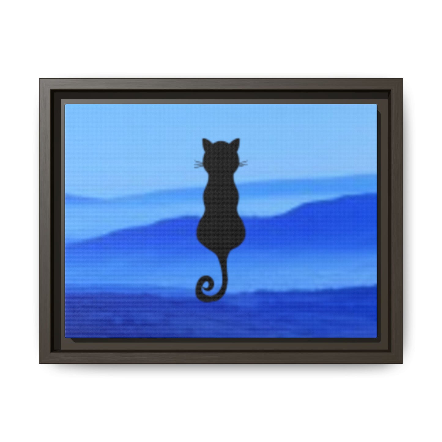 Framed Cat Silhouette Art Print, Wall Decor, Cat Lover Gift, Home Office Art, Pet Memorial