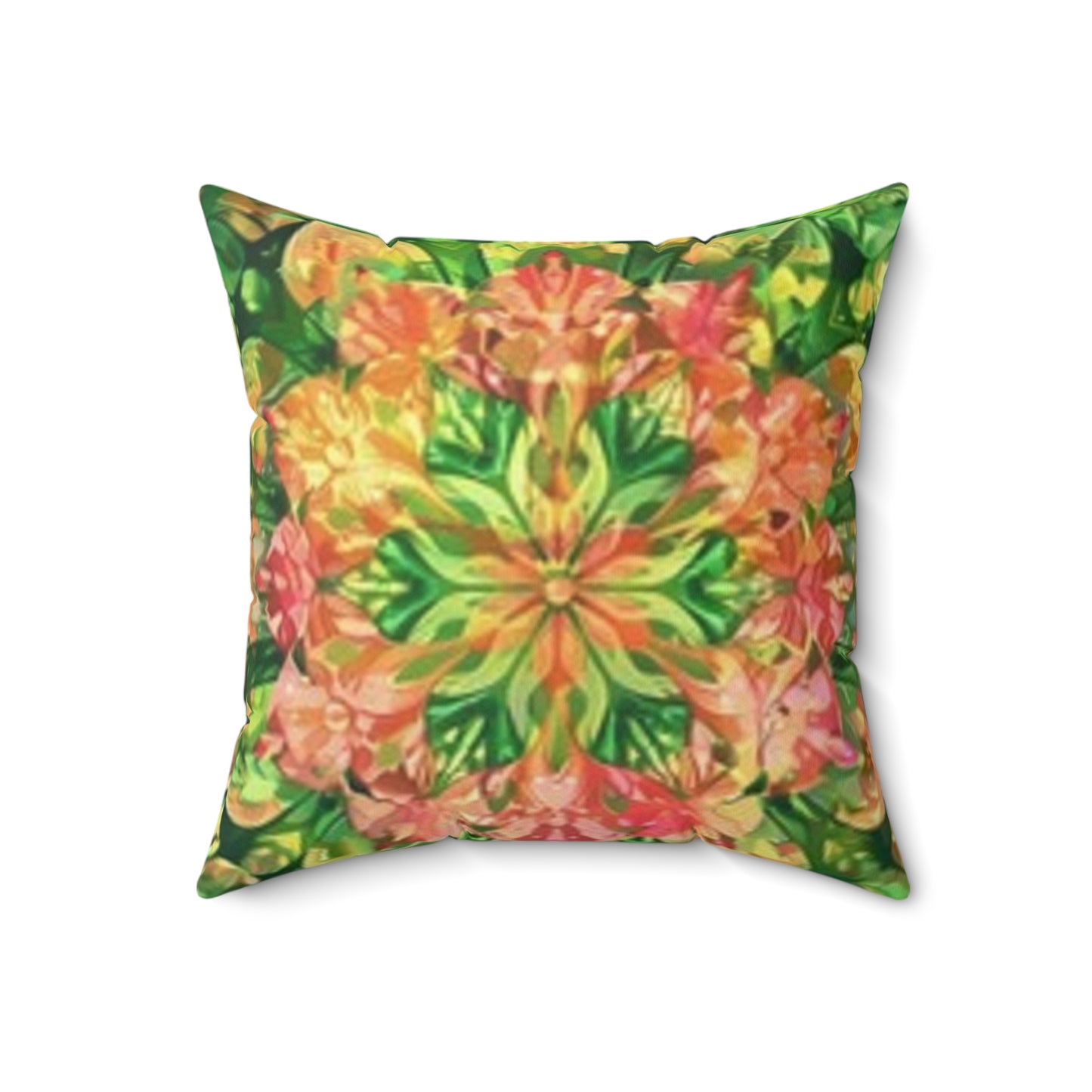 Vibrant Floral Square Pillow, Home Decor Accent, Cozy Couch Cushion, Bohemian Pillow, Gift for Flower Lovers, Decorative Throw Pillow