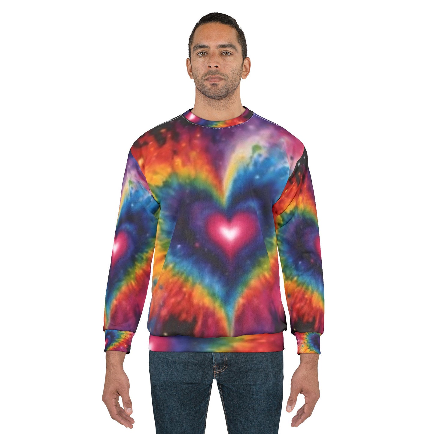 Sweat-shirt look tie-dye multicolore