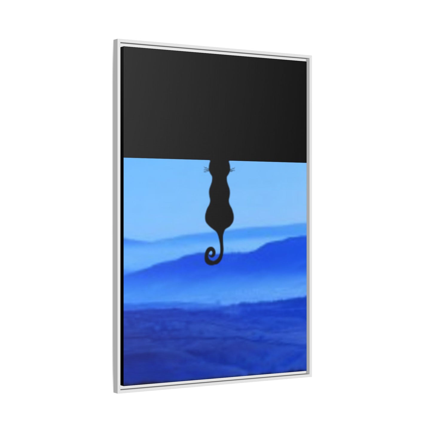 Framed Cat Silhouette Art Print, Wall Decor, Cat Lover Gift, Home Office Art, Pet Memorial