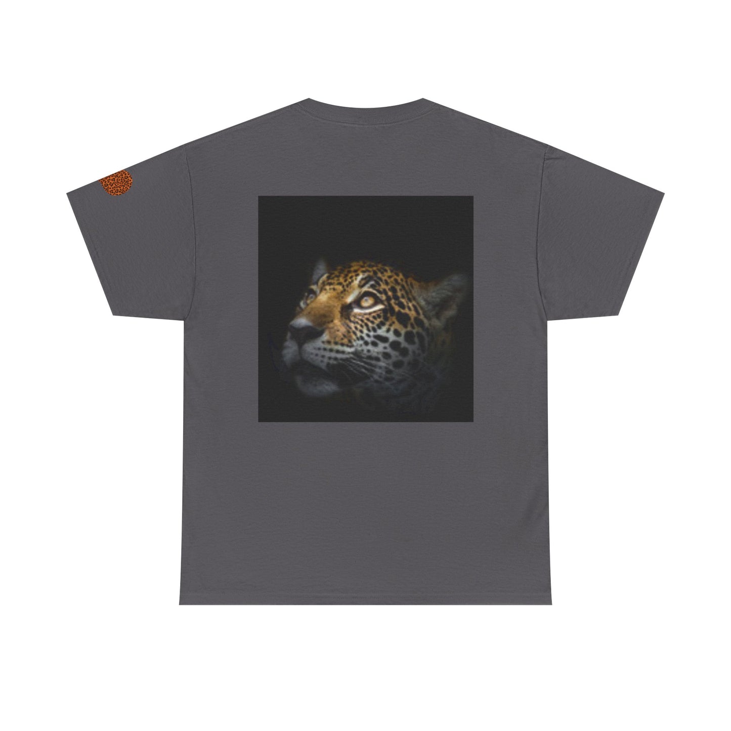 Camiseta unisex de algodón grueso con diseño de leopardo feroz, perfecta para amantes de la vida silvestre. 